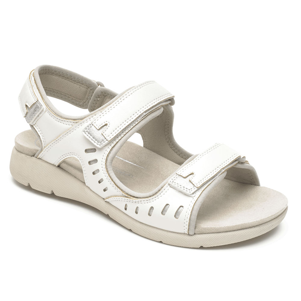 Womens Sandals - Rockport Eileen Comfort - White - EYTI12837